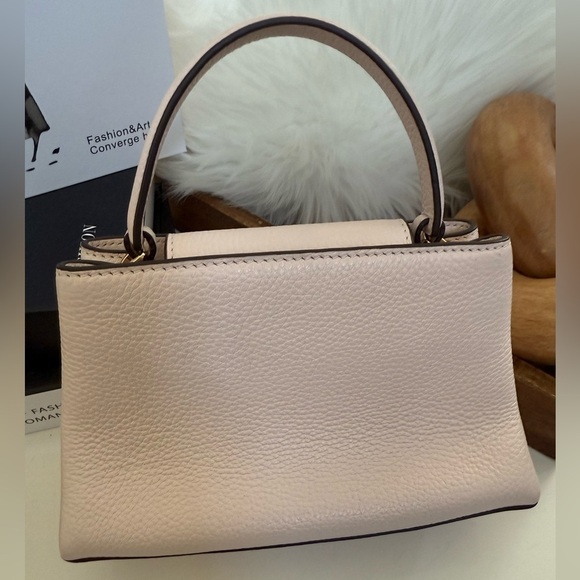 Tory Burch Britten Mini Satchel Crossbody– Delicate Pink Leather Sold Out NWT - Picture 6 of 11